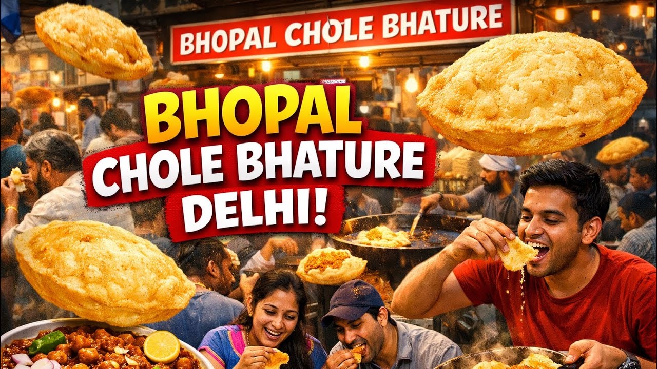 DELHI Famous BHOGAL CHOLE BHATURE | STREET FOOD INDIA