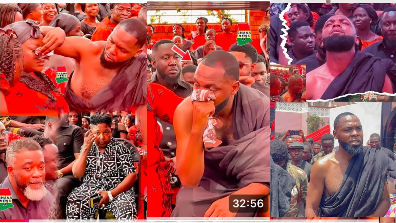 SAD Rev. Obofour cr!es like a baby as he finally buries his mom in star studded funeral😱🇬🇭