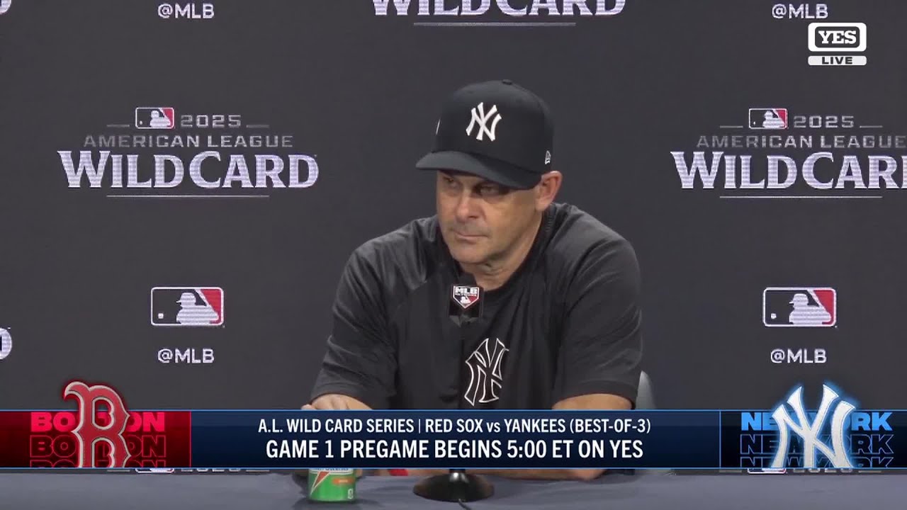 Aaron Boone Wild Card press conference prior to Game 1