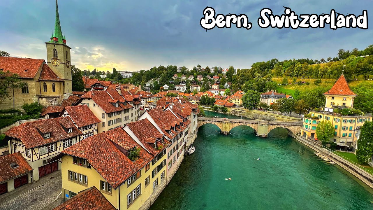 Bern, Switzerland walking tour 4K - The most beautiful Swiss cities - Charming city