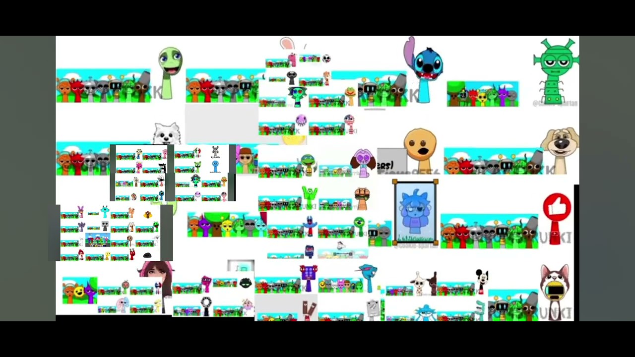 Sprunki mix pero con 16 videos 