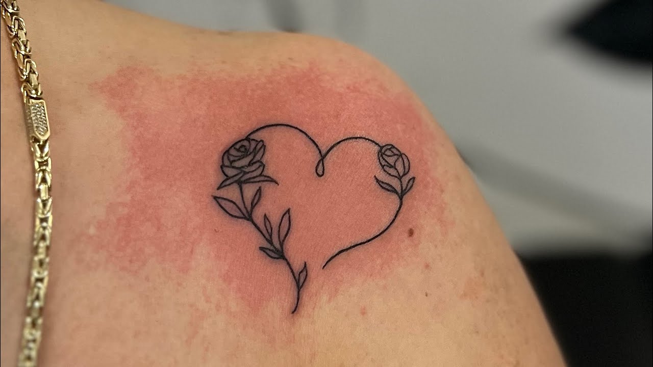 Fine Line Heart and Roses | Real Time