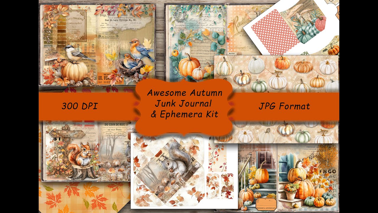 KIT RELEASE | Awesome Autumn Junk Journal and Ephemera Digital Kit