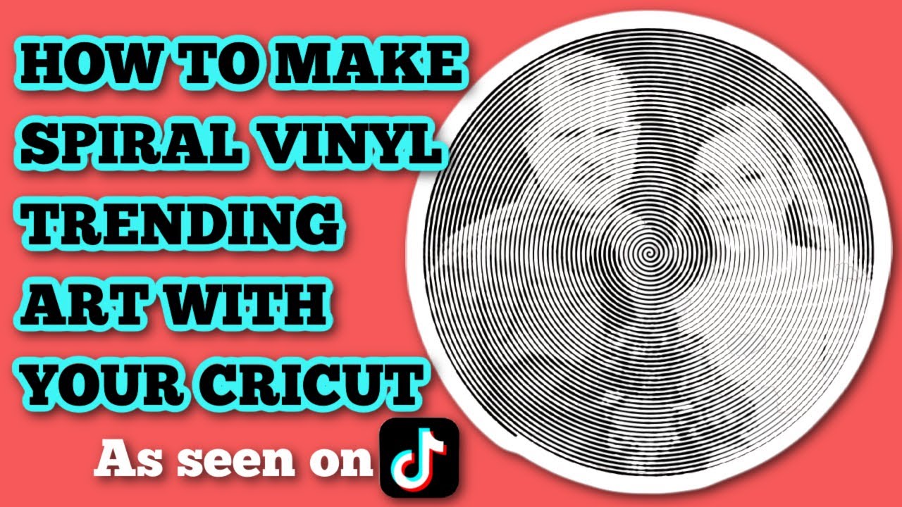 Sprialbetty spiral artwork with your Cricut - Spiral vinyl Tiktok Trending - Easy beginner tutorial