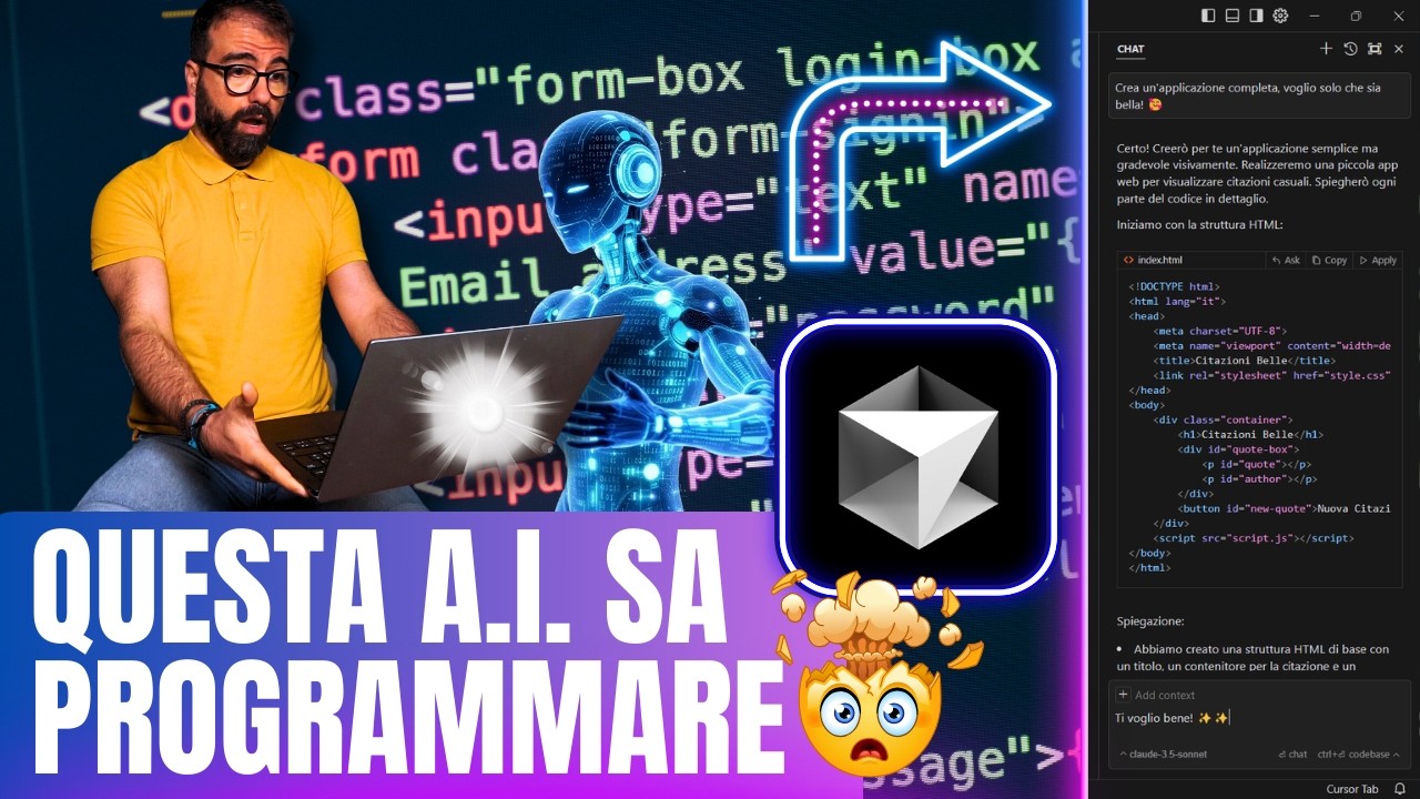CURSOR 🤖 L'AI che PROGRAMMA AL POSTO TUO 👉 CORSO GRATIS