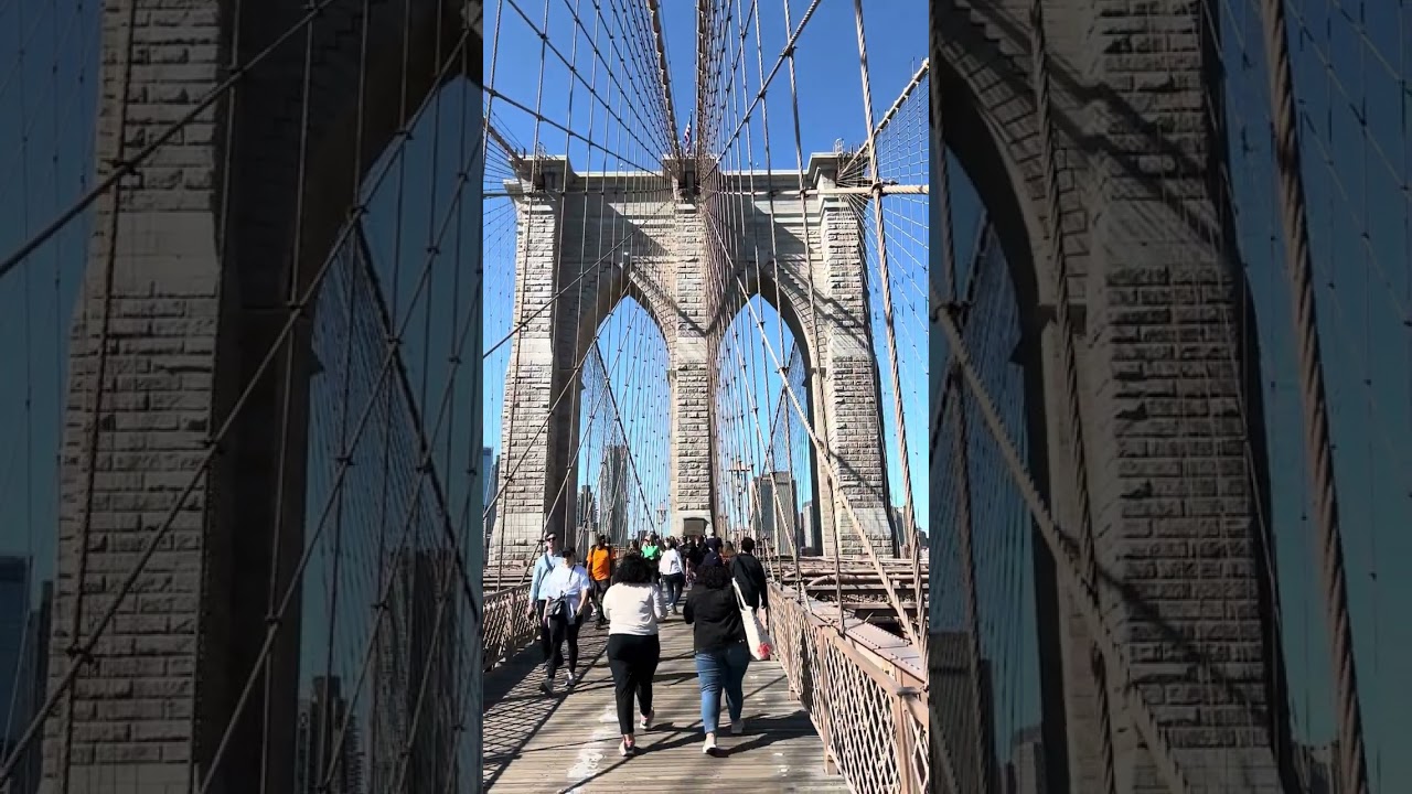 El puente de Brooklyn une los distritos de Manhattan y Brooklyn en la ciudad de Nueva York.NYC