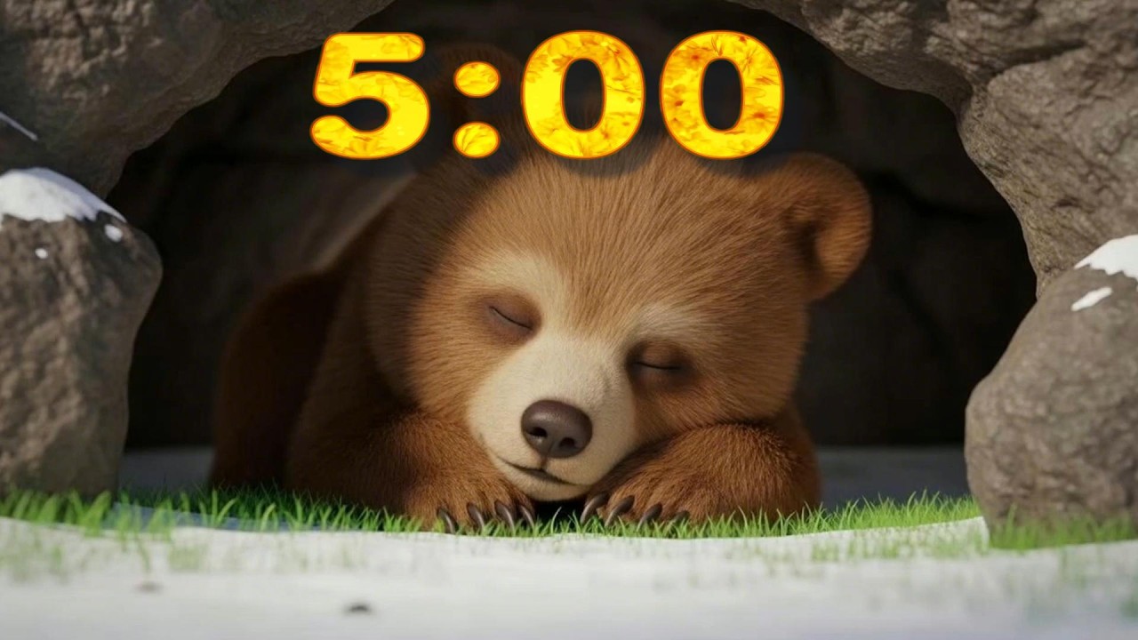 5 Minute Calm Music Timer - Shhh&hellip; Baby Bear Is Sleeping 🐻💤