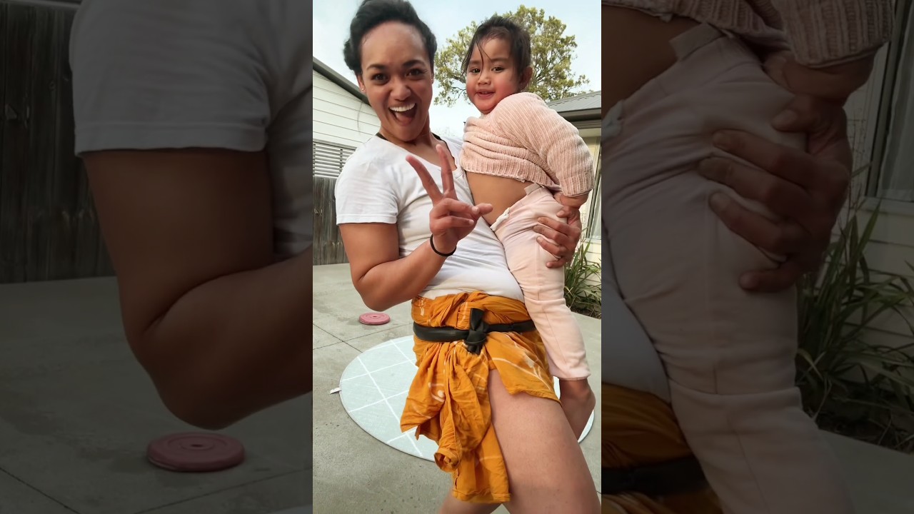 my baby and me tahiti dance practice 🤭🤭 #tahiti #dancepractice #dancetutorial #dance #shorts