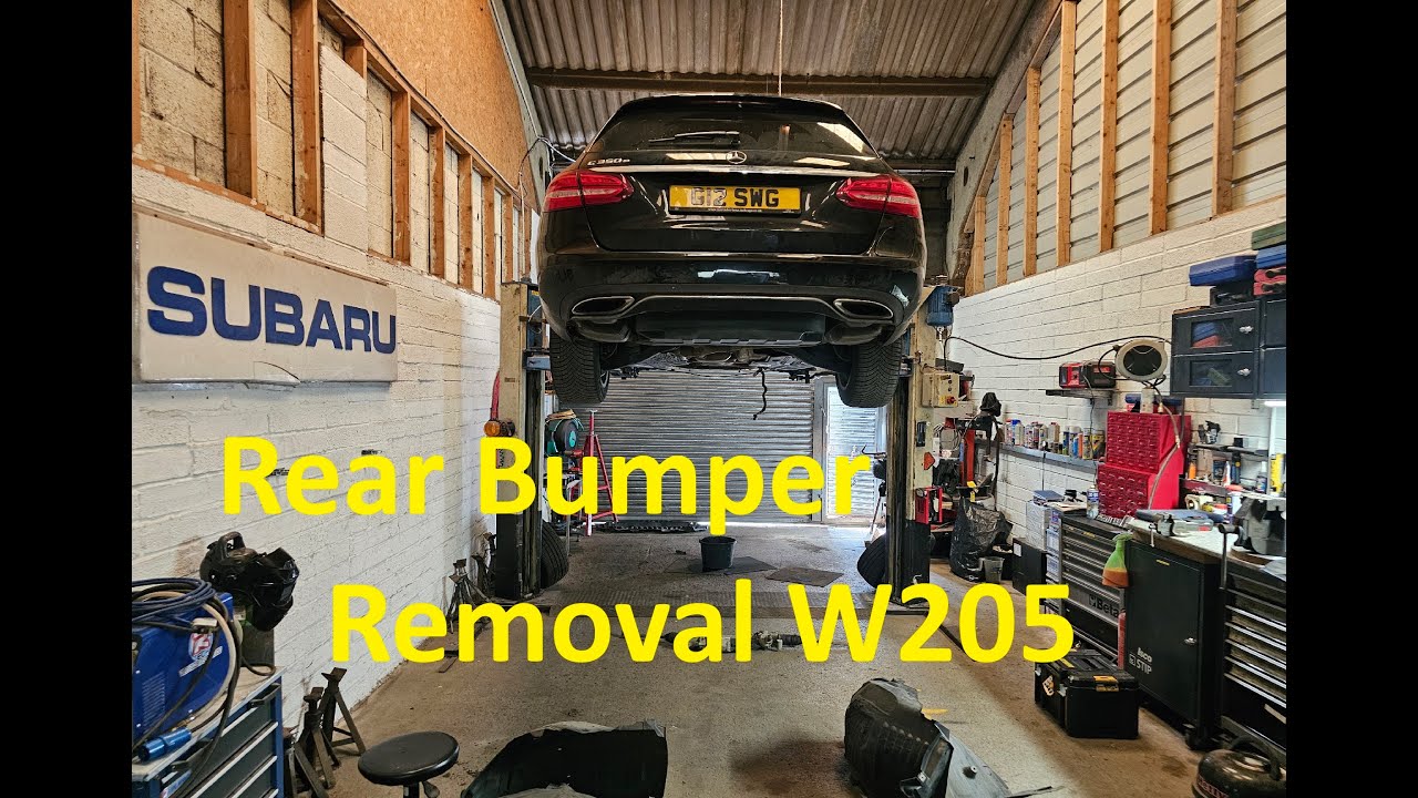Mercedes W205 Estate Rear Bumper Removal And Charging Flap Repair