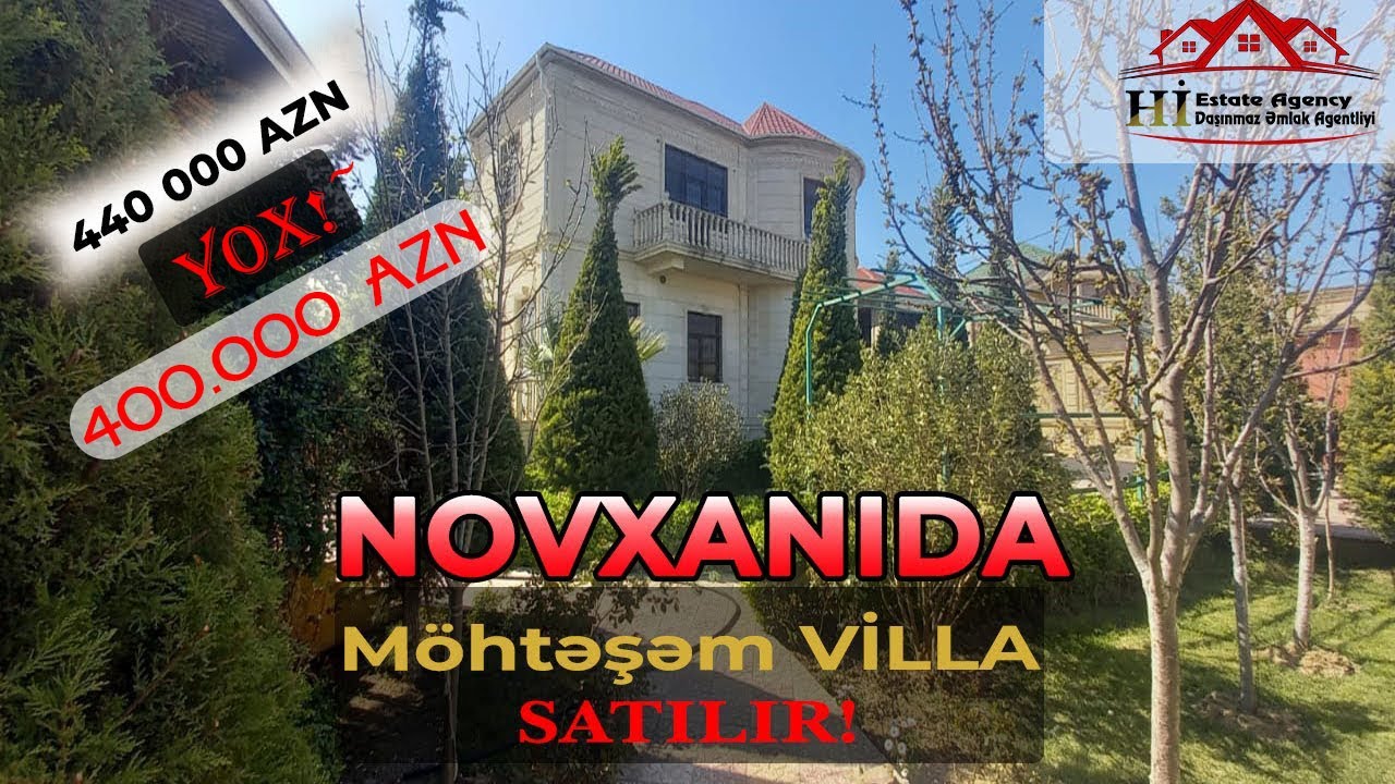 SUPER ENDİRİM ! QİYMƏT 40.000 AZN ENDİRİLDİ ! NOVXANIDA VİLLA SATILIR ! Hİ DAŞINMAZ ƏMLAK AGENTLİYİ