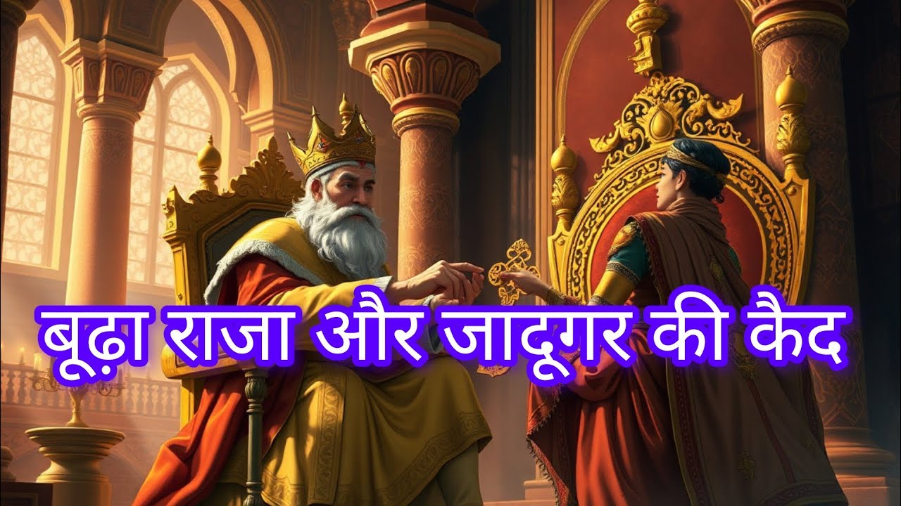 बूढ़ा राजा और जादूगर की कैद। Yotube video। Viral video। Cartoon video। Ai video।animation video। 