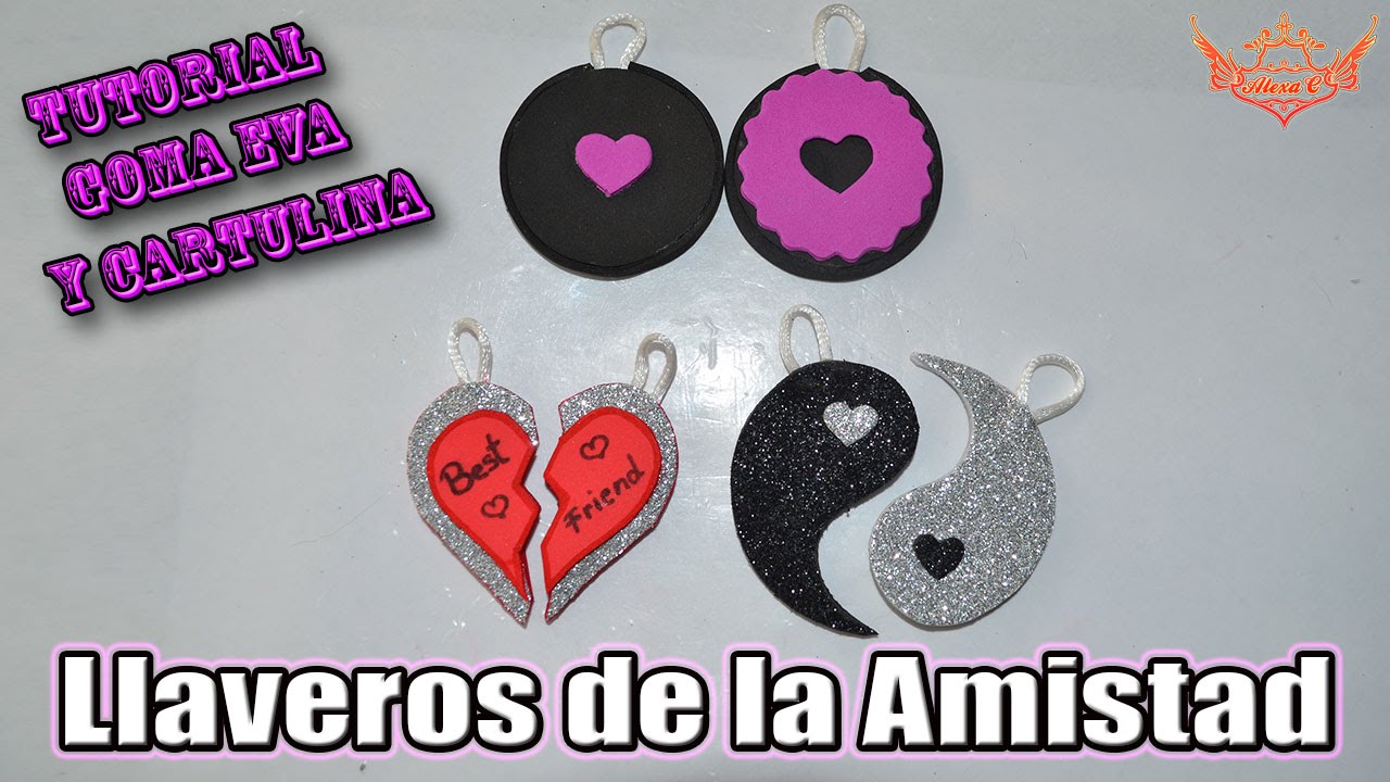♥ Tutorial: Llaveros de la Amistad de  Goma Eva (Foamy) ♥