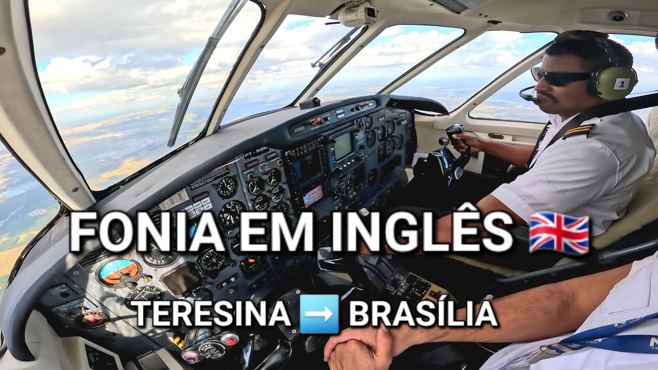 Como é a comunicação em inglês entre piloto e o controle de tráfego aéreo. Voo SBTE SBBR