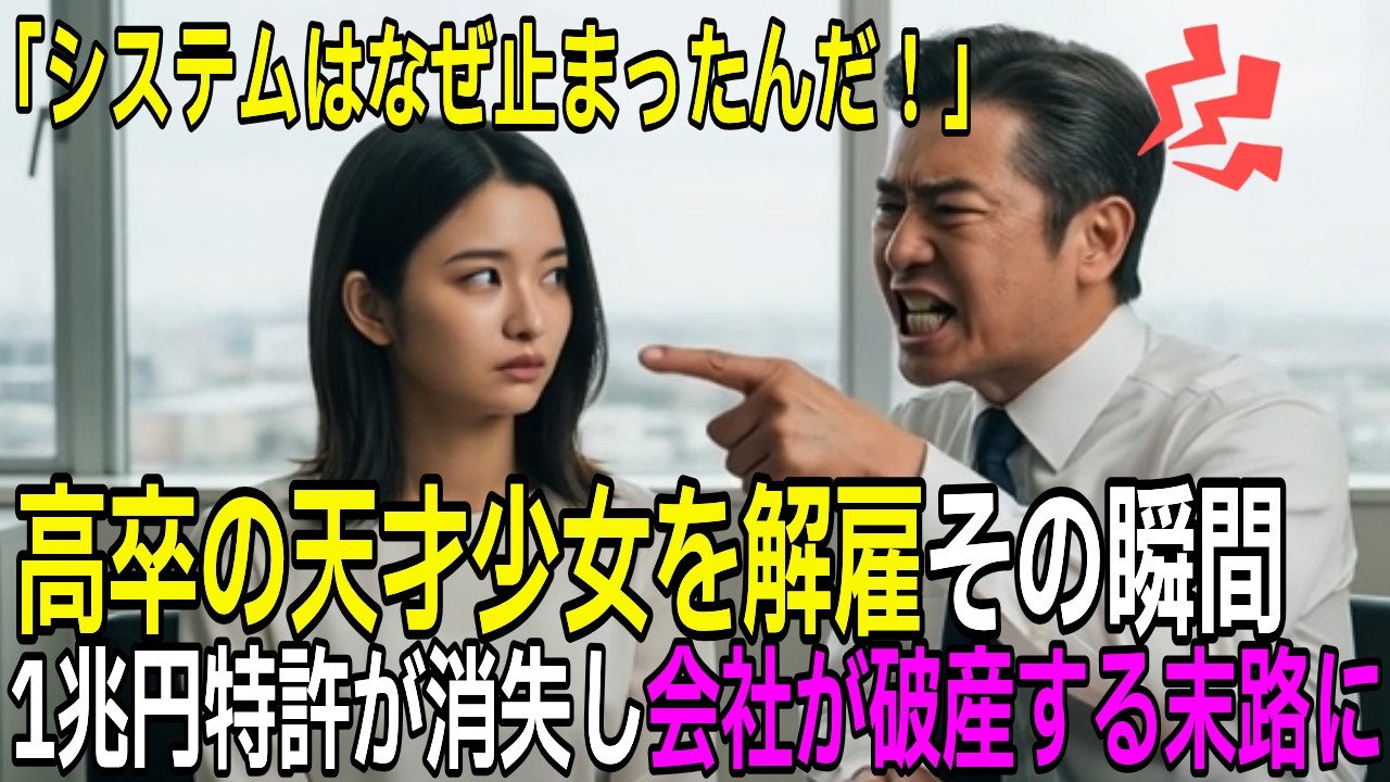IQ200天才少女を解雇した大手企業→1兆円特許消失で会社破産の末路【感動朗読】