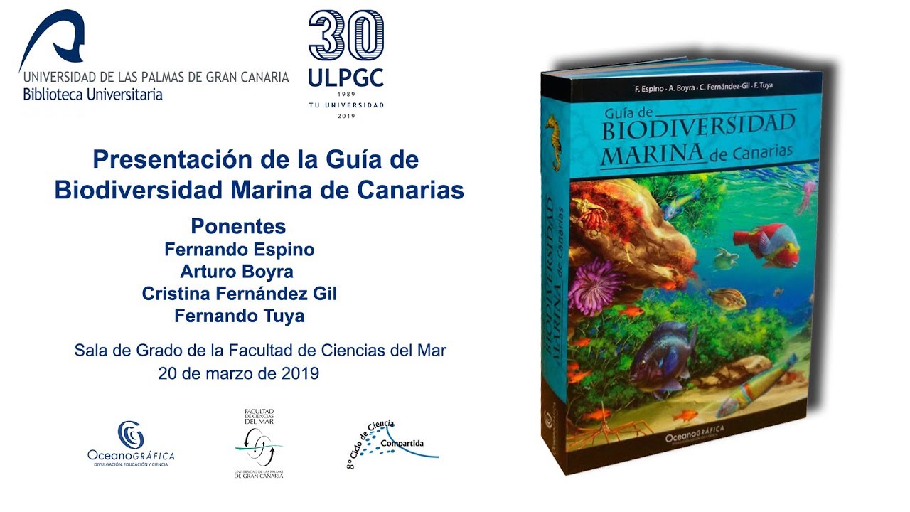 Presentación de la Guía de Biodiversidad Marina de Canarias, en la Facultad de Ciencias del Mar