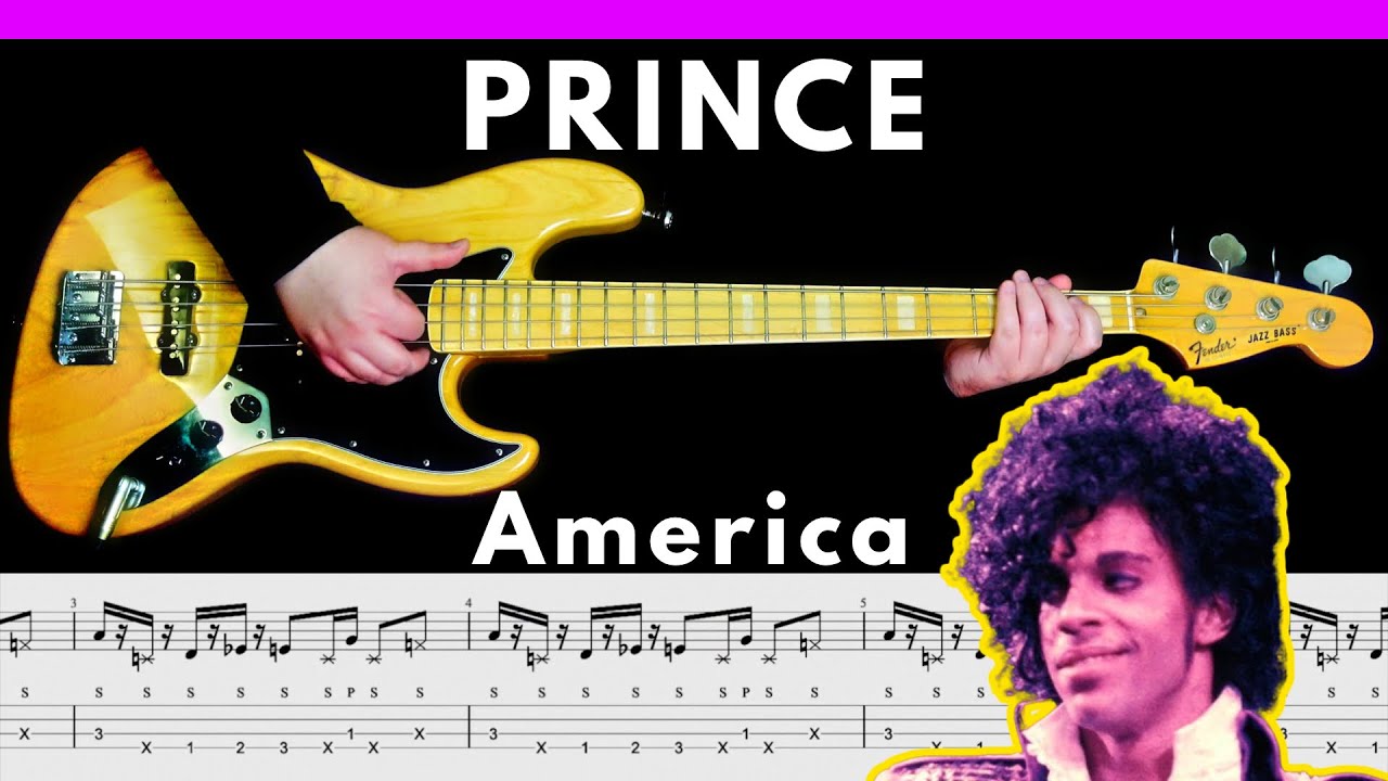 Prince - America [1985] | BASSLINE | Notation + TABS