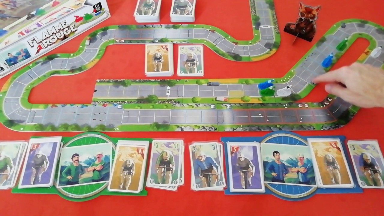 Une partie de Flamme Rouge (2 joueurs)