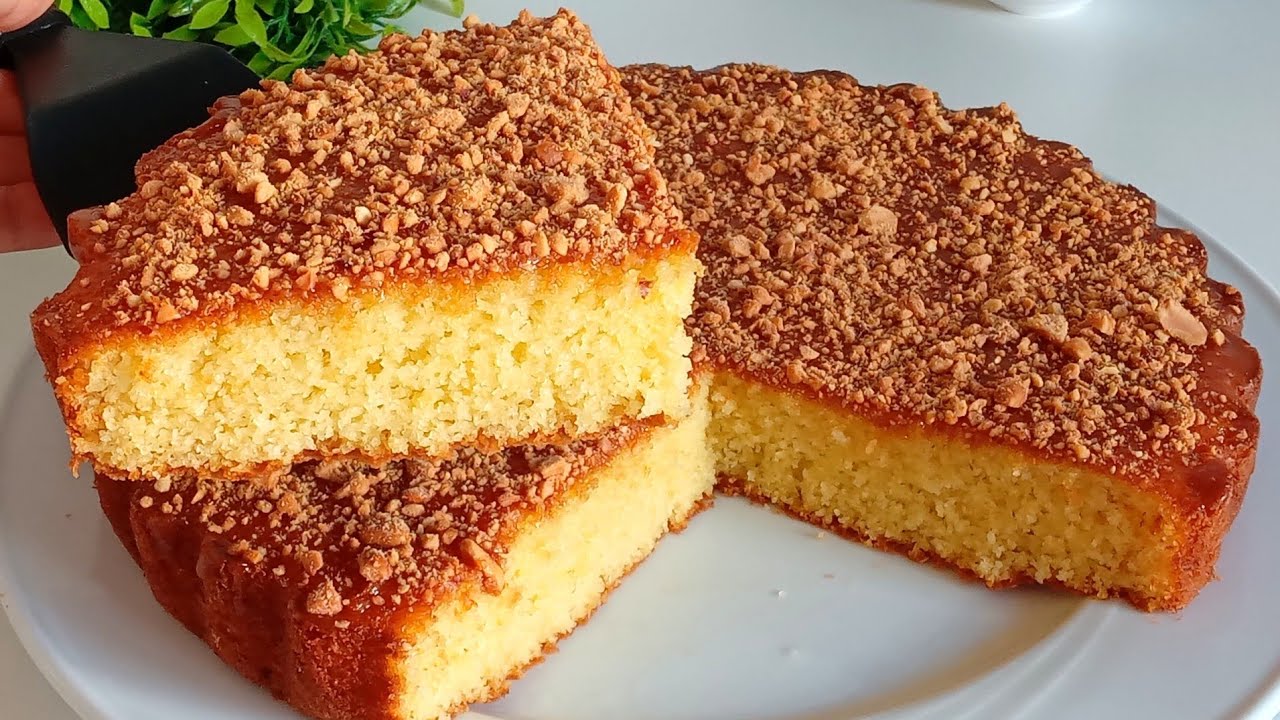 بسبوسة الحليب سهلة واقتصادية مكوناتها موجودة في كل بيت لذيذة جدا وهشة كذووب فالفم 😋 ضروري تجربوها