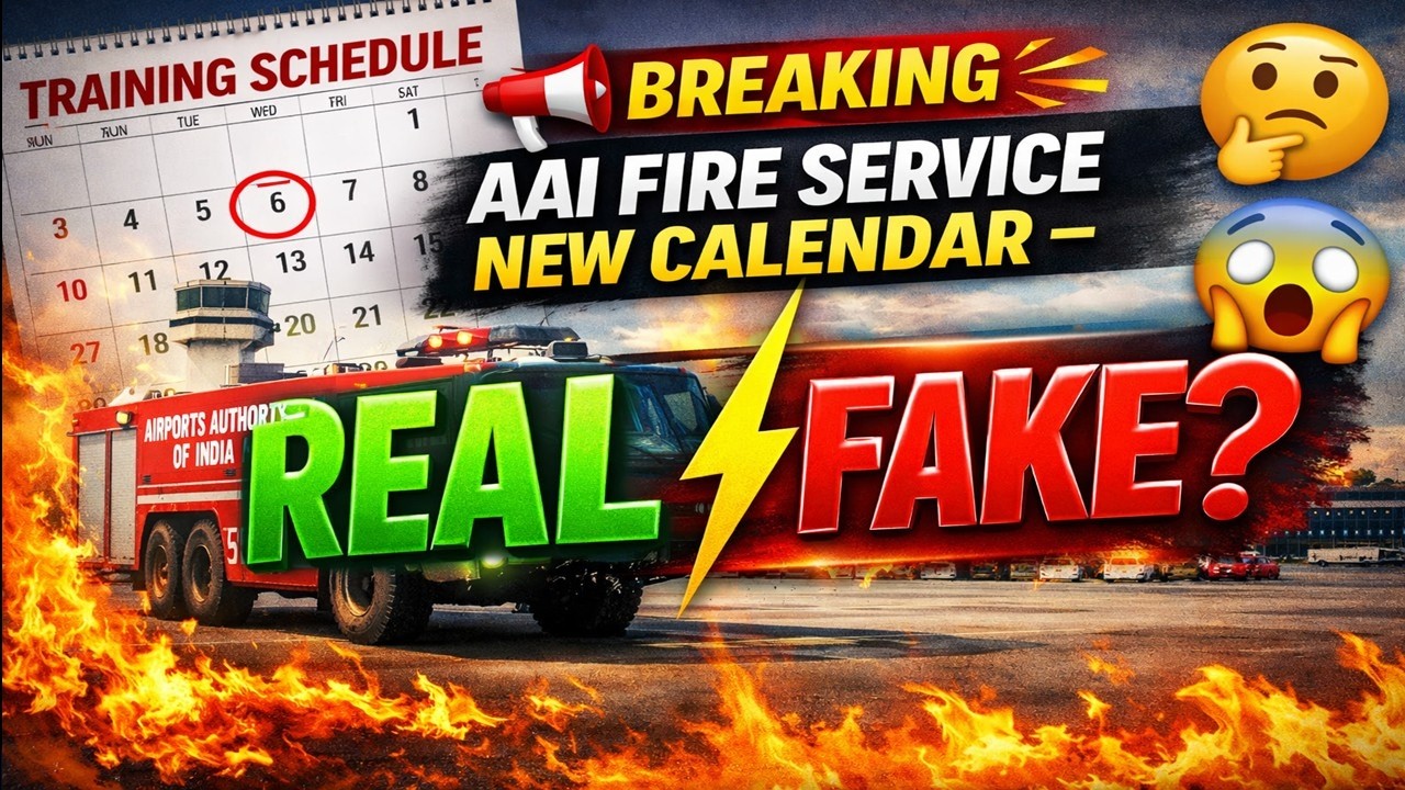 AAI Fire Service New Training Calendar 2026 🔥 | Reality Check | Official Ya Fake?