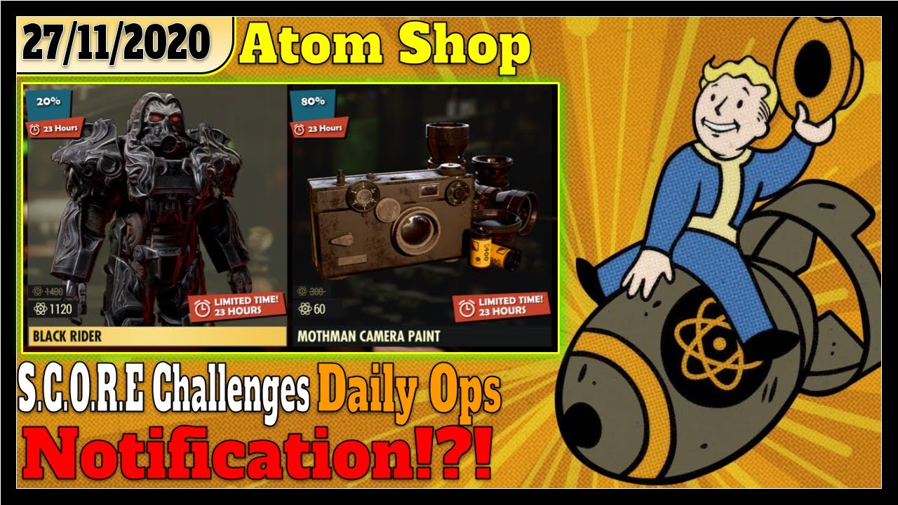 Fallout 76 Atomic Shop Offers Black Rider, Camera Paint! I got my First BOS Gear piece