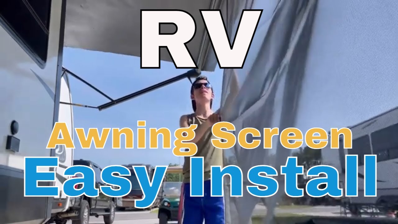 DIY RV Awning Shade, What we use to keep cool and Privacy. EASY INSTALL
