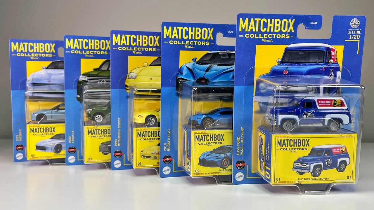 РАСПАКОВКА: Matchbox Collector Series Wave 1 — Lexus LX, Nissan Z, Bugatti Divo, 3000GT, Ford Panel
