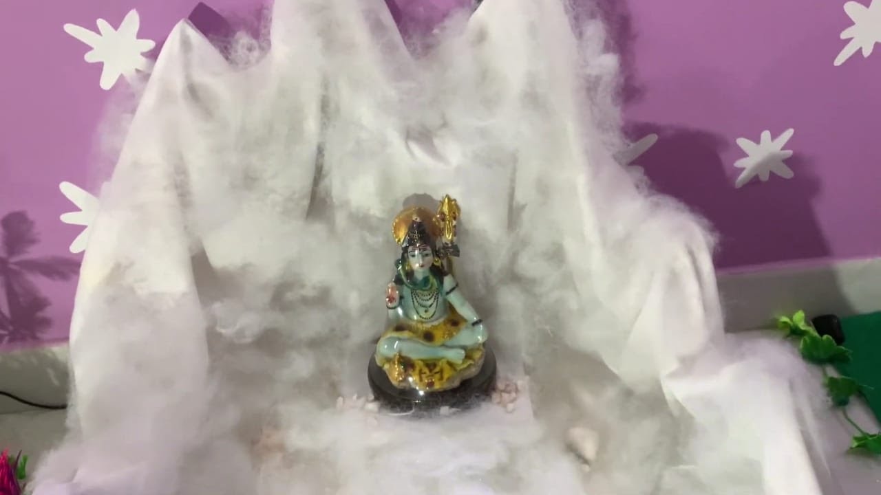 जन्माष्टमी को कैसे सजाएं |How to make snow mountain of Lord Shiva | Festival decoration.