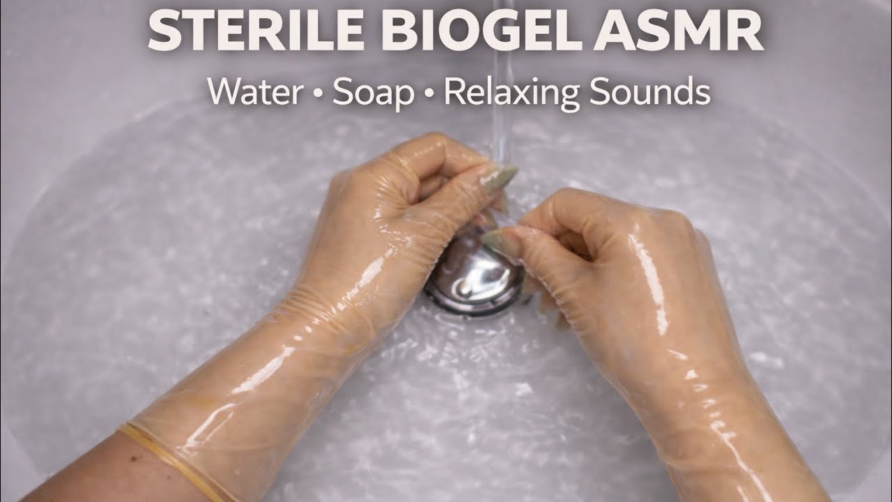Ansell BioGel Latex Gloves ASMR 🤍 Pure Rubber Sounds & Perfect Fit