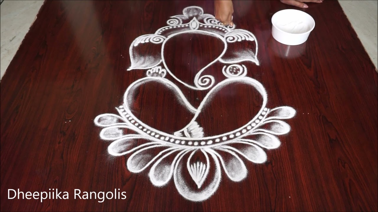 Vinayaka Chavithi Special Muggulu 2025  | Ganesh Chaturdhi Rangoli | #vinayagar chaturthi kolam