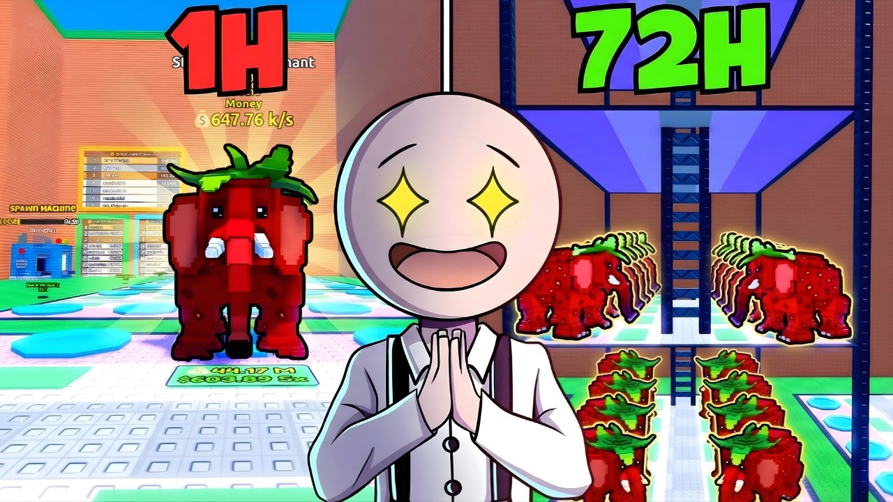 J'ai Fait Une Full Base De STRAWBERRY ELEPHANT !!! ( Escape Tsunami For Brainrot )