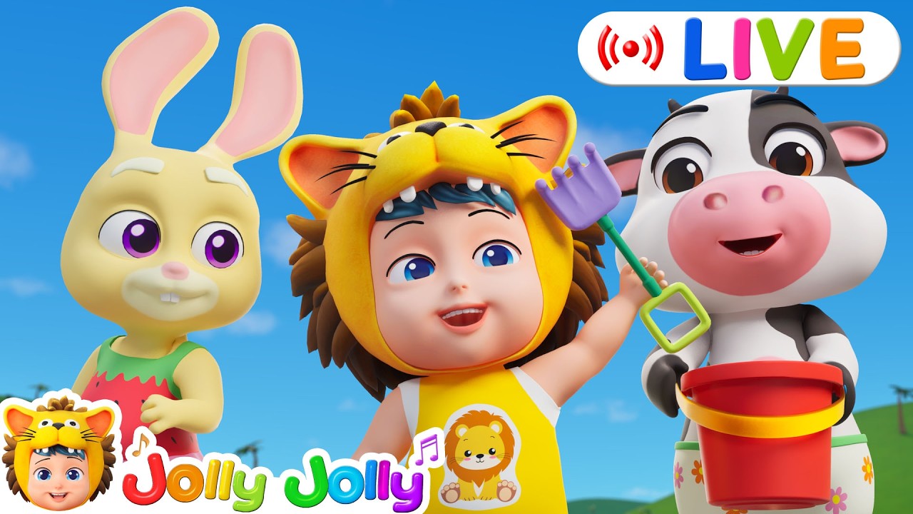 LIVE🔴If You're Happy, Rain Rain Go Away + More Playground Songs | Jolly Jolly | Best Kids Songs!