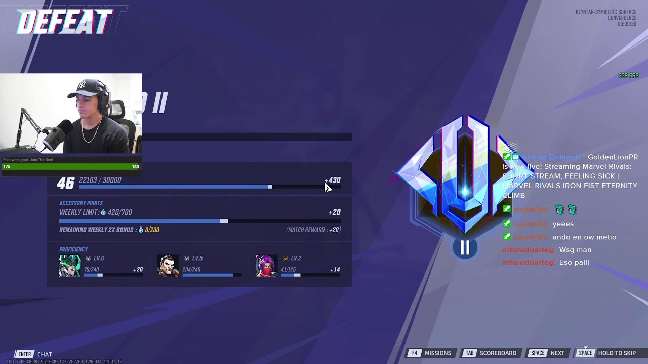 SHORT STREAM, FEELING SICK | MARVEL RIVALS IRON FIST ETERNITY CLIMB