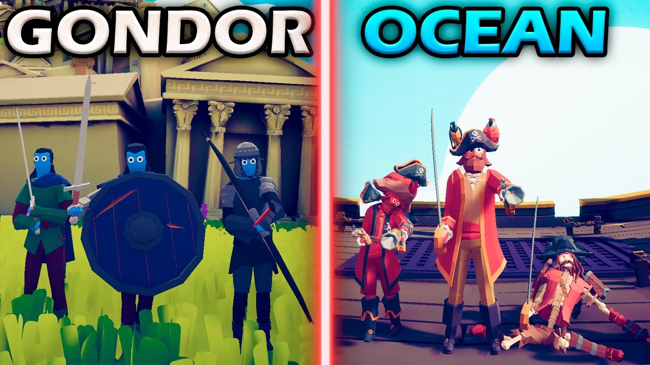 GONDOR vs OCEAN TEAM - Totally Accurate Battle Simulator | TABS