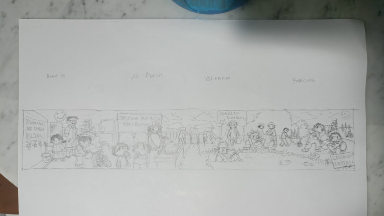 Sket Design Mural Sekolah Dasar