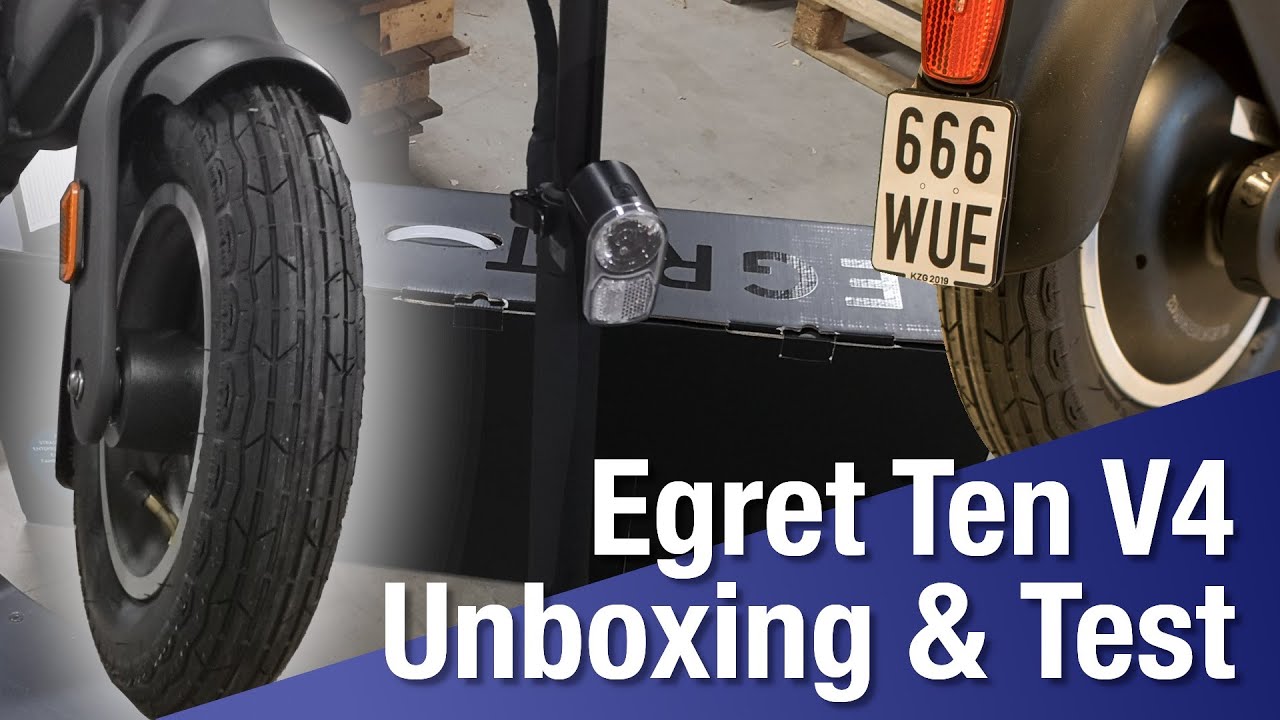 Egret Ten V4 E-Scooter Unboxing und Test - Hertie.de