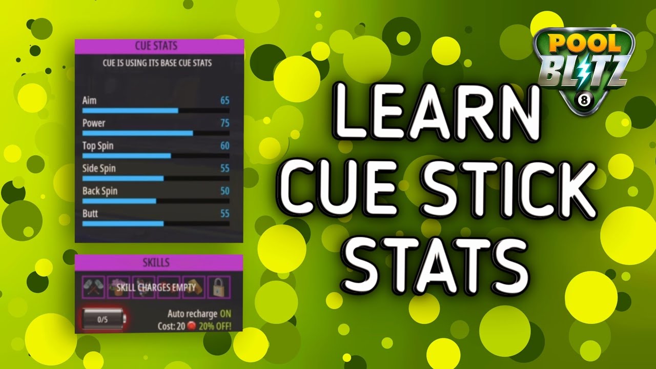 Learn Cue Stick Stats in 8 Ball Pool Blitz