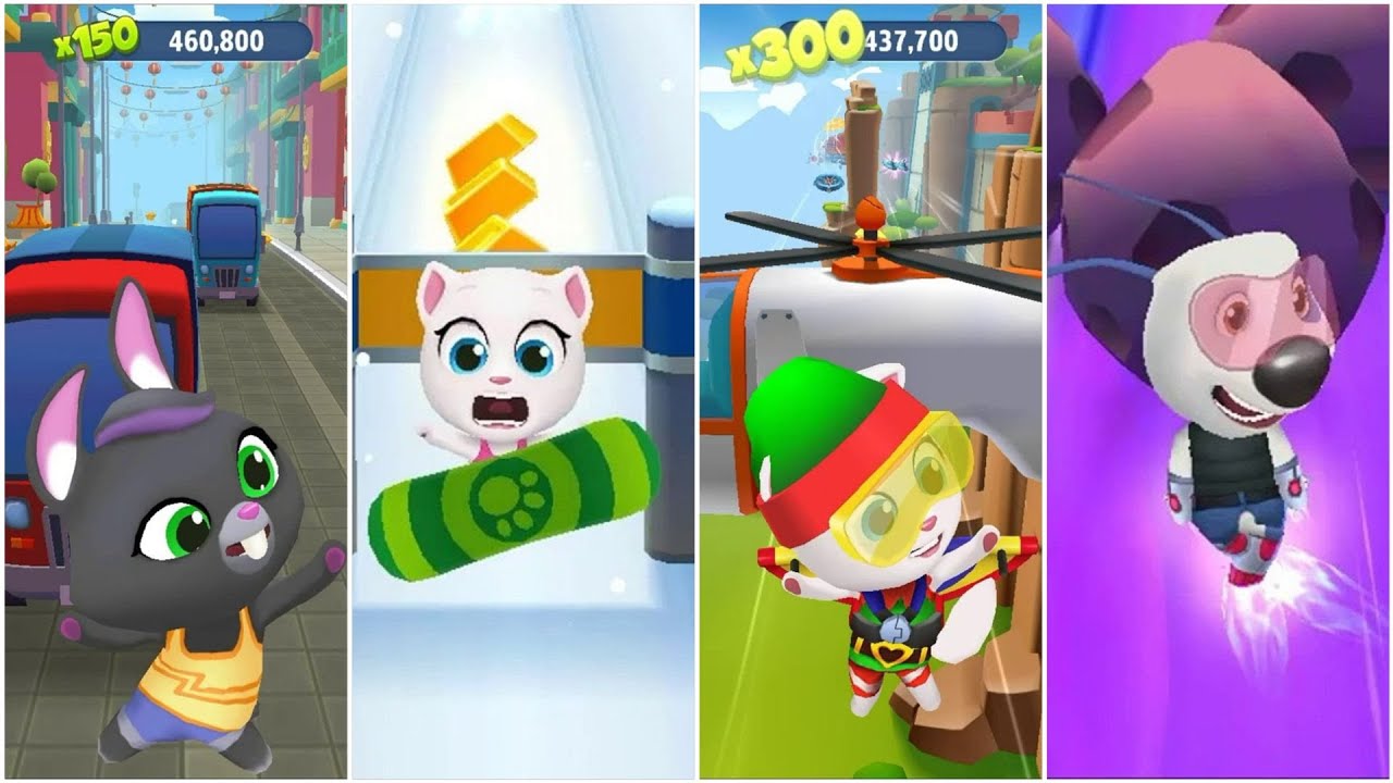 Talking Tom Gold Run - 100 Funny Fails