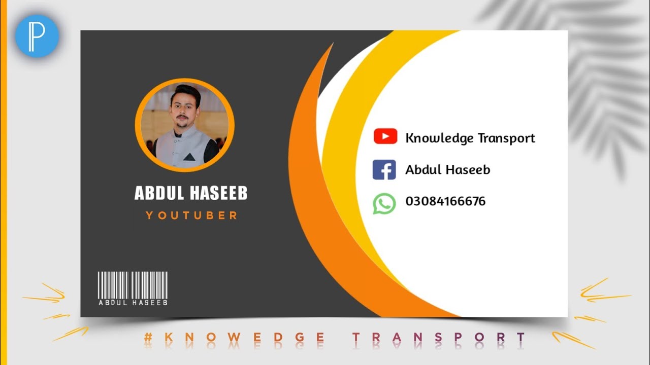 Create Professional Business Card in Pixellab || Visiting card