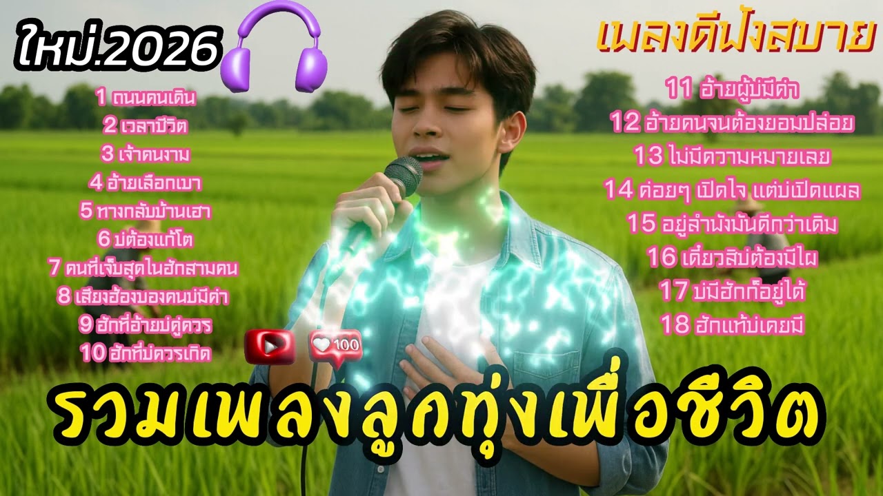 รวมเพลงลูกทุ่งเพื่อชีวิต [ใหม่2026]
