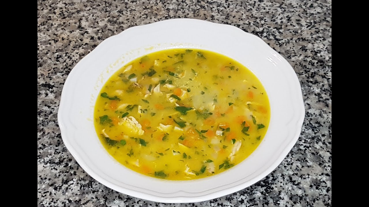 🥣🍗😋sopa de pollo al estilo  griego🥣🍗😋ciorba de pui a la grec