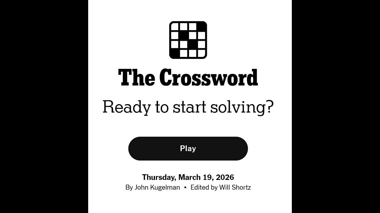 The New York Times Crossword 19/03/2026