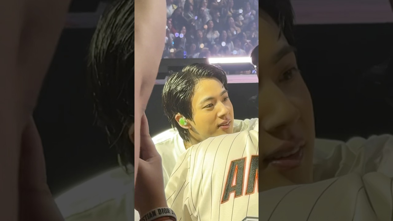 Jin handsome face close up! 😳✨ #bts #jin #kimseokjin #btsarmy #jinconcert #shorts