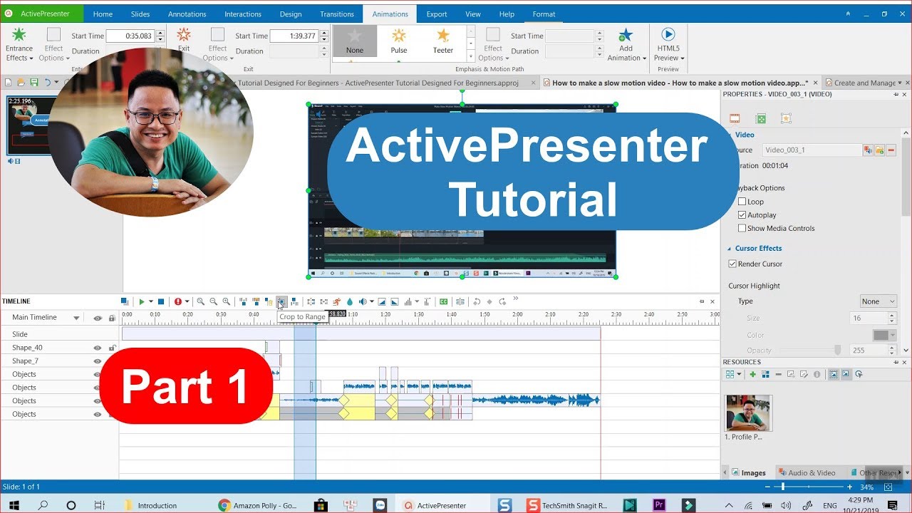 Учебное пособие по ActivePresenter, разработанное для начинающих