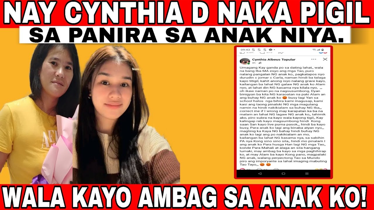 Nanay ni Carlabels Hindi nakapag pigil ngsalita narin sa sino Ng sumbong! Wala kayo AMBAG!