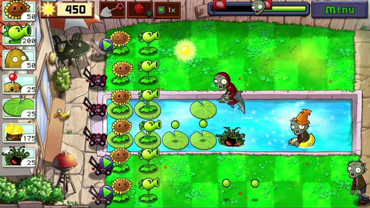 Plants vs Zombies - Android Gameplay | Adventure | Pool | Level 8