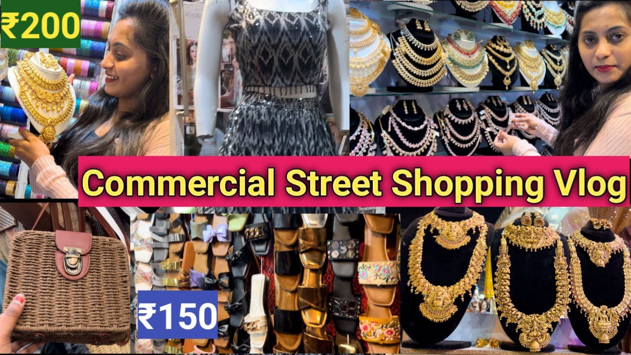 Commercial Street Shopping Vlog | Below ₹50 Earrings |Street Shopping Bangalore | Budget Shopping🛍️