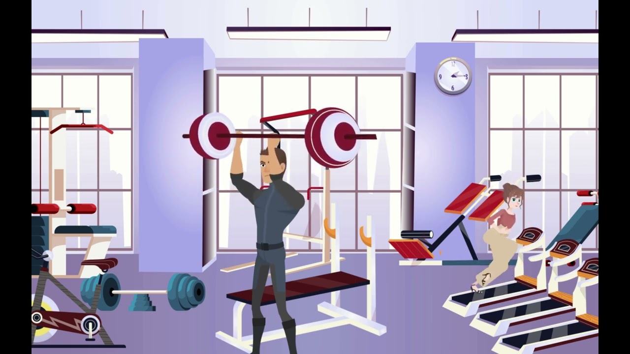 ATHLETIC FITNESS GYMNASIUM SCENE I 2D I Reallusion I Animation I FunGenie