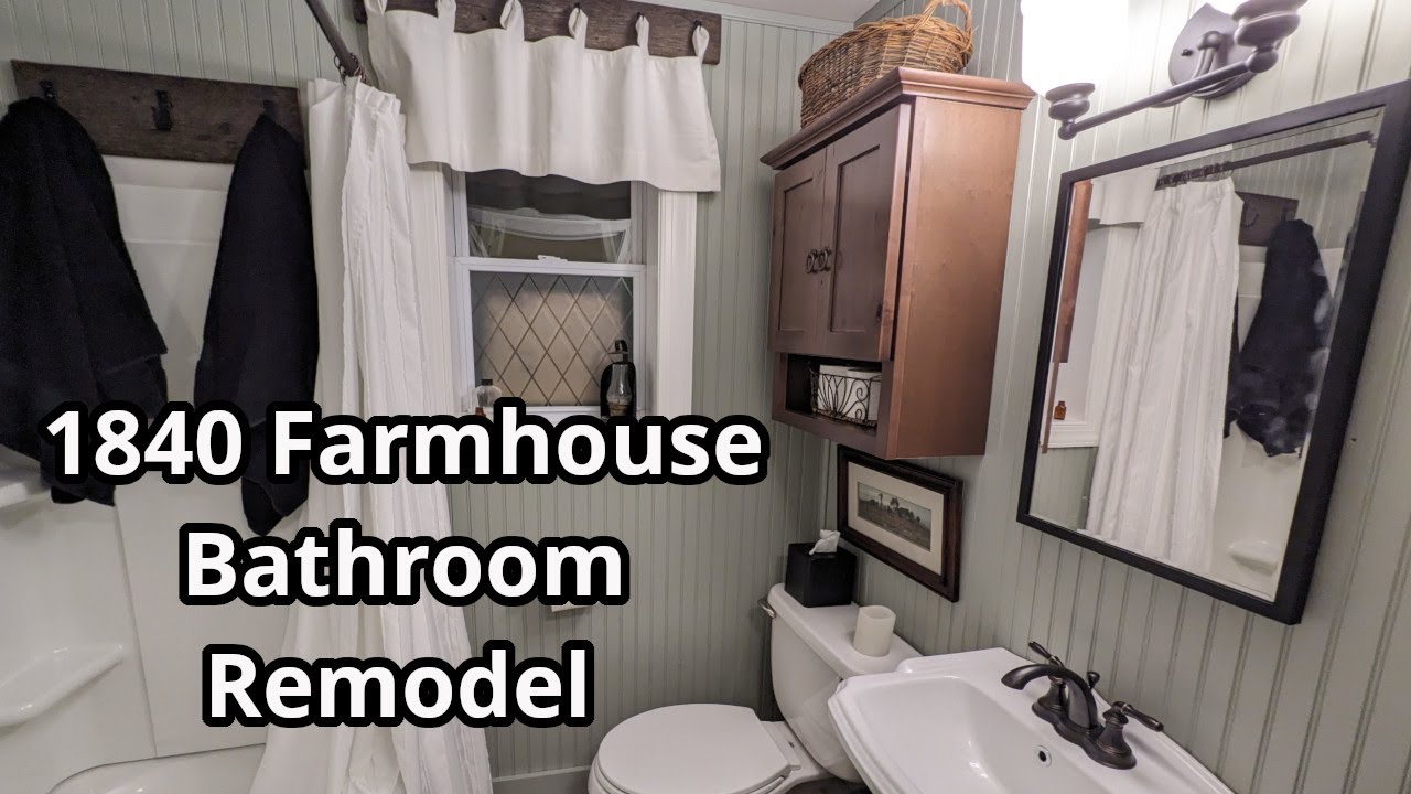 Finished 1840 Farmhouse Bathroom Transformation: Before and After DIY Remodel Reveal! Part 3