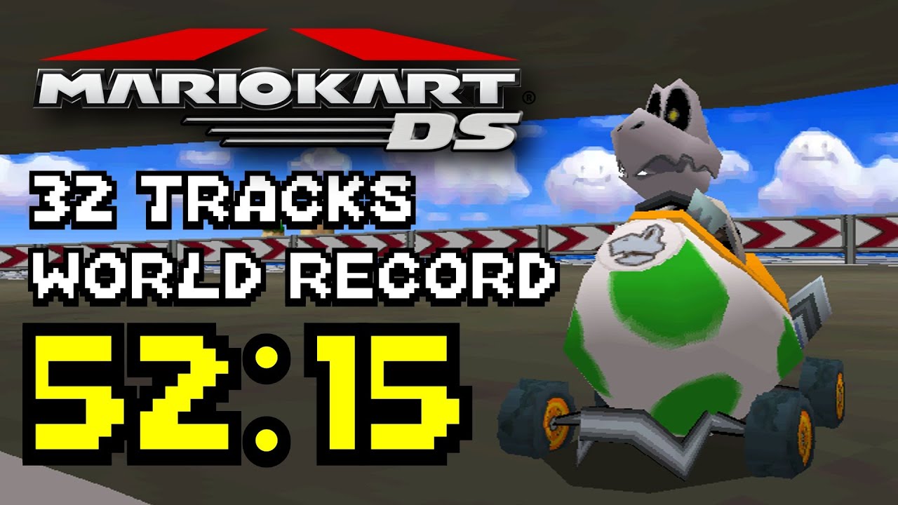 Mario Kart DS - 32 Tracks Speedrun World Record in 52:15