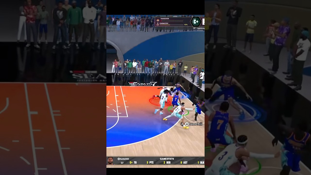 One and done. Never made it to the rim again #recgameplay #nba2k25 #ps5 #basketball #espn